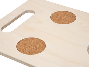 Non slip cork pads Goulburn portable beach table top in beach blonde color
