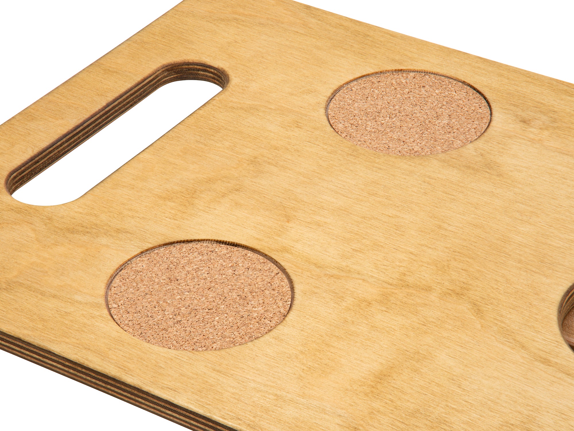Non slip cork pads Goulburn portable beach table top in naturally sunkissed color